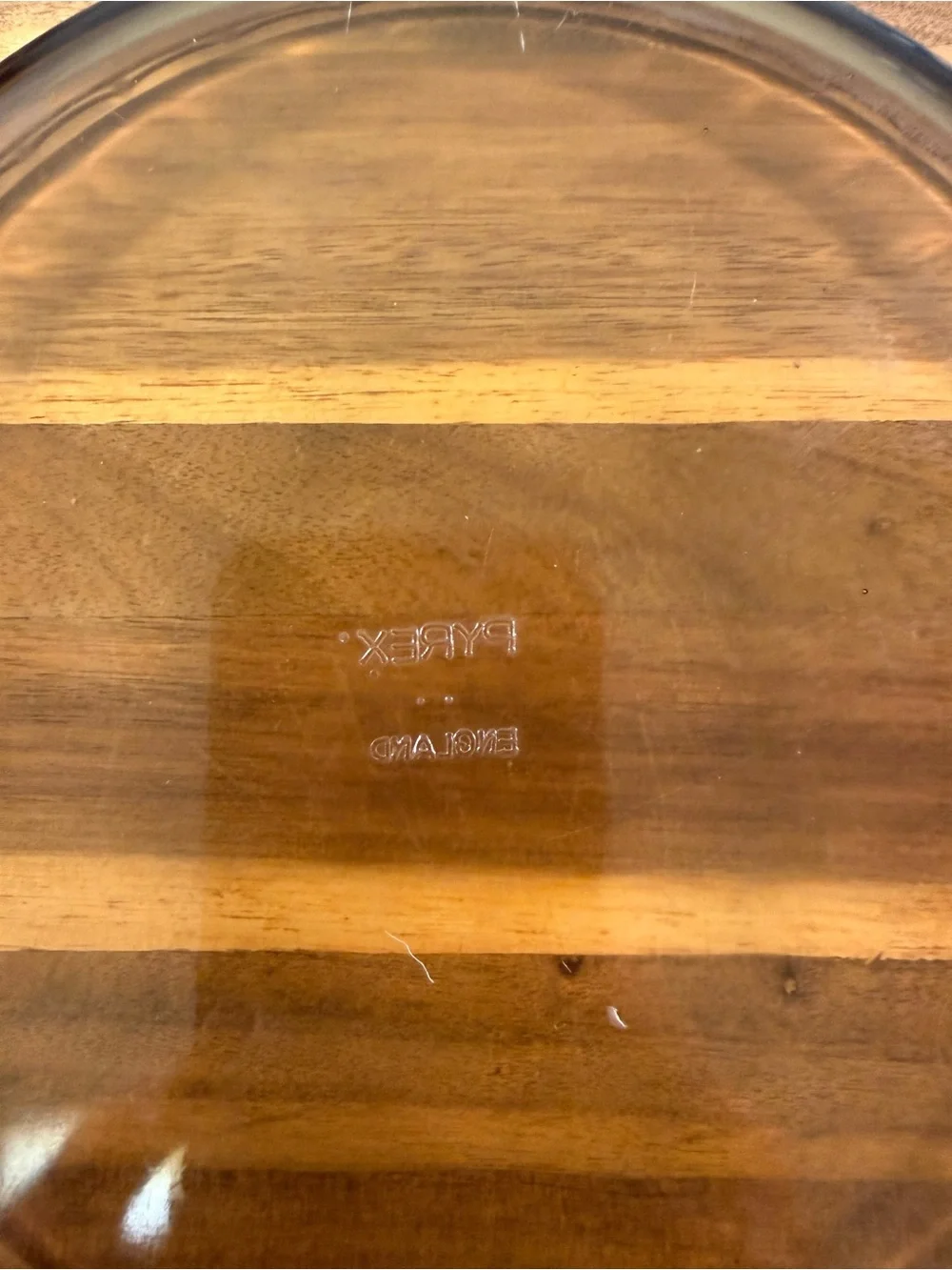Pyrex #229 9.5 inch Cranberry Tinted Glass Pie Plate